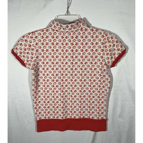 Fossil Flower Short Sleeve Shirt Women's Small Short Waisted - Picture 6 of 6